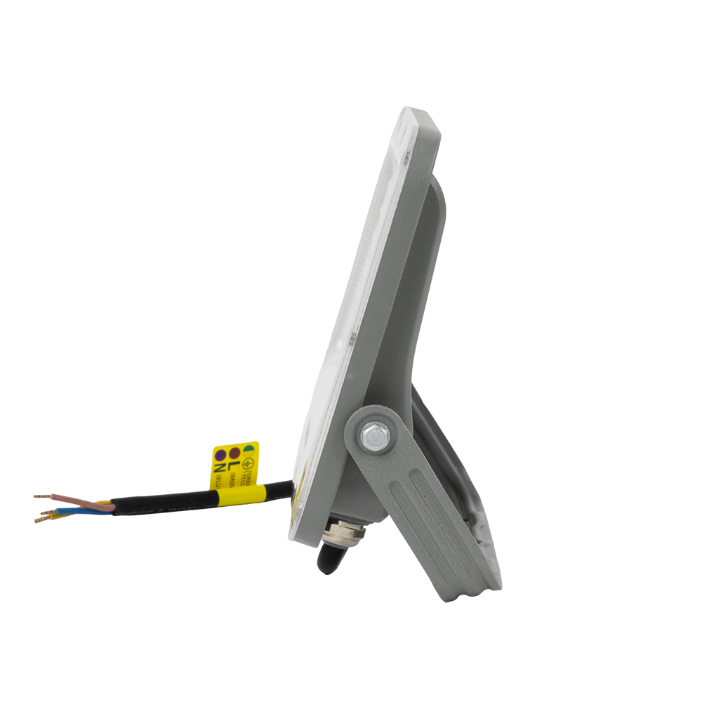 LED-Fluter, 50 W, 4000 K (neutralweiß), 6500 lm, grau, IP65.