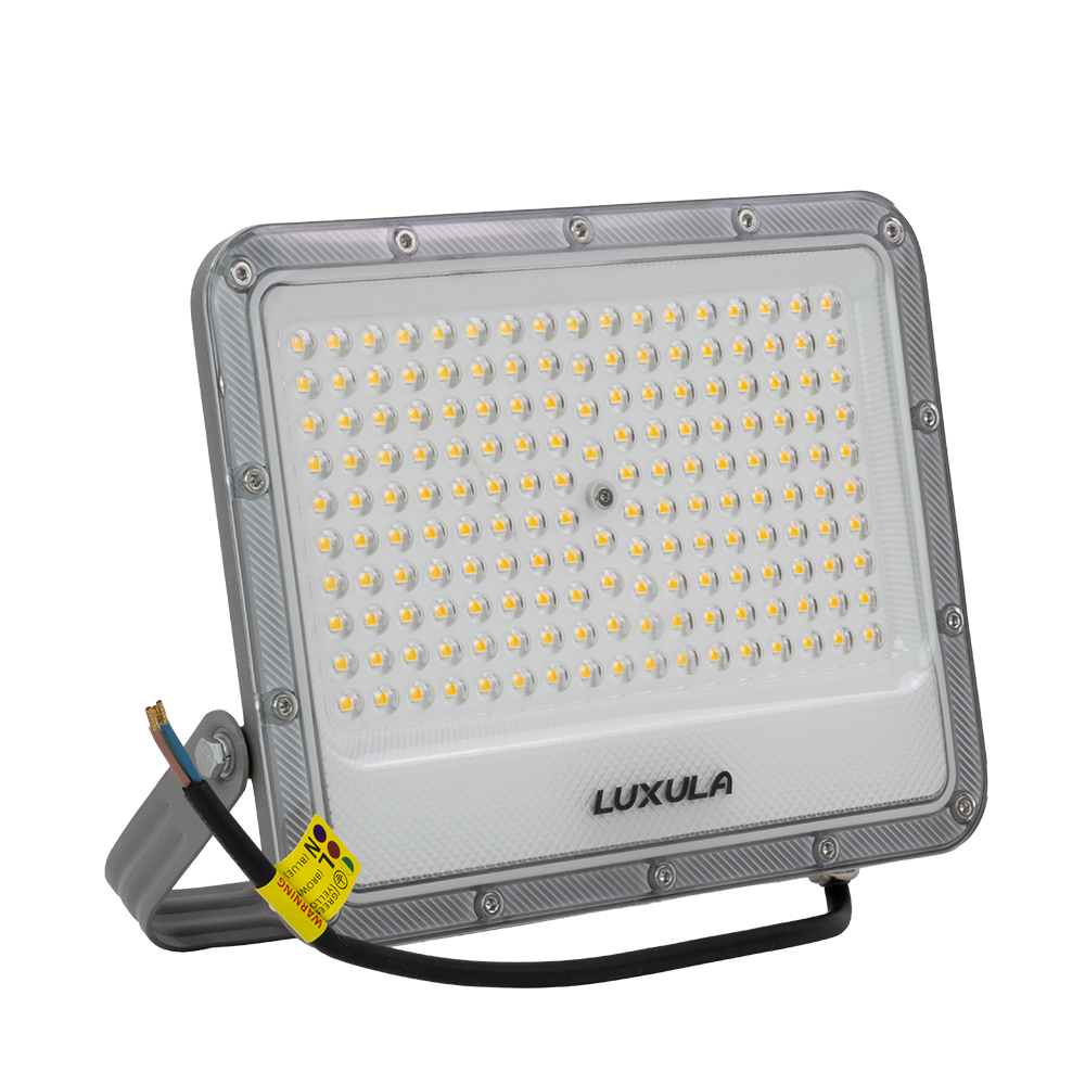 LED-Fluter, 100 W, 4000 K (neutralweiß), 12000 lm, grau, IP65.