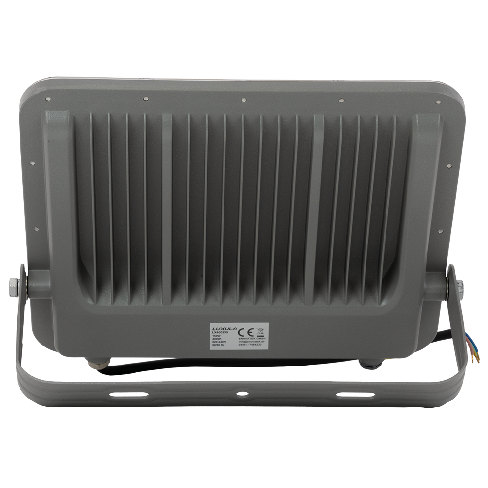 LED-Fluter, 150 W, 4000 K (neutralweiß), 18500 lm, grau, IP65.