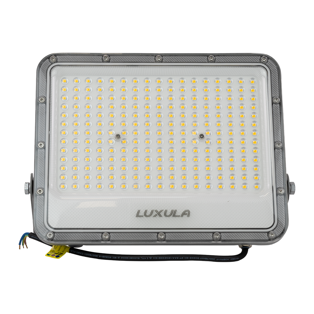 LED-Fluter, 150 W, 4000 K (neutralweiß), 18500 lm, grau, IP65.