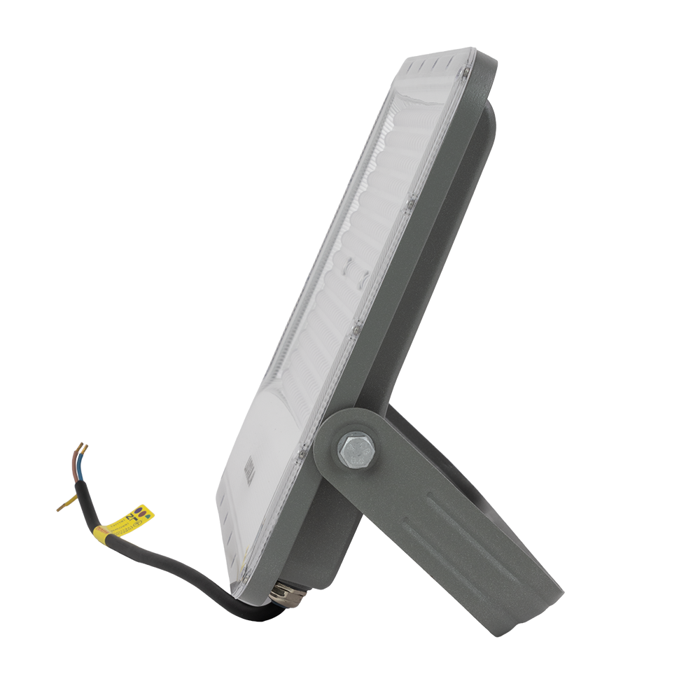 LED-Fluter, 200 W, 4000 K (neutralweiß), 26000 lm, grau, IP65.