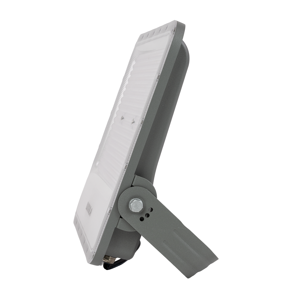 LED-Fluter, 300 W, 4000 K (neutralweiß), 37500 lm, grau, IP65.