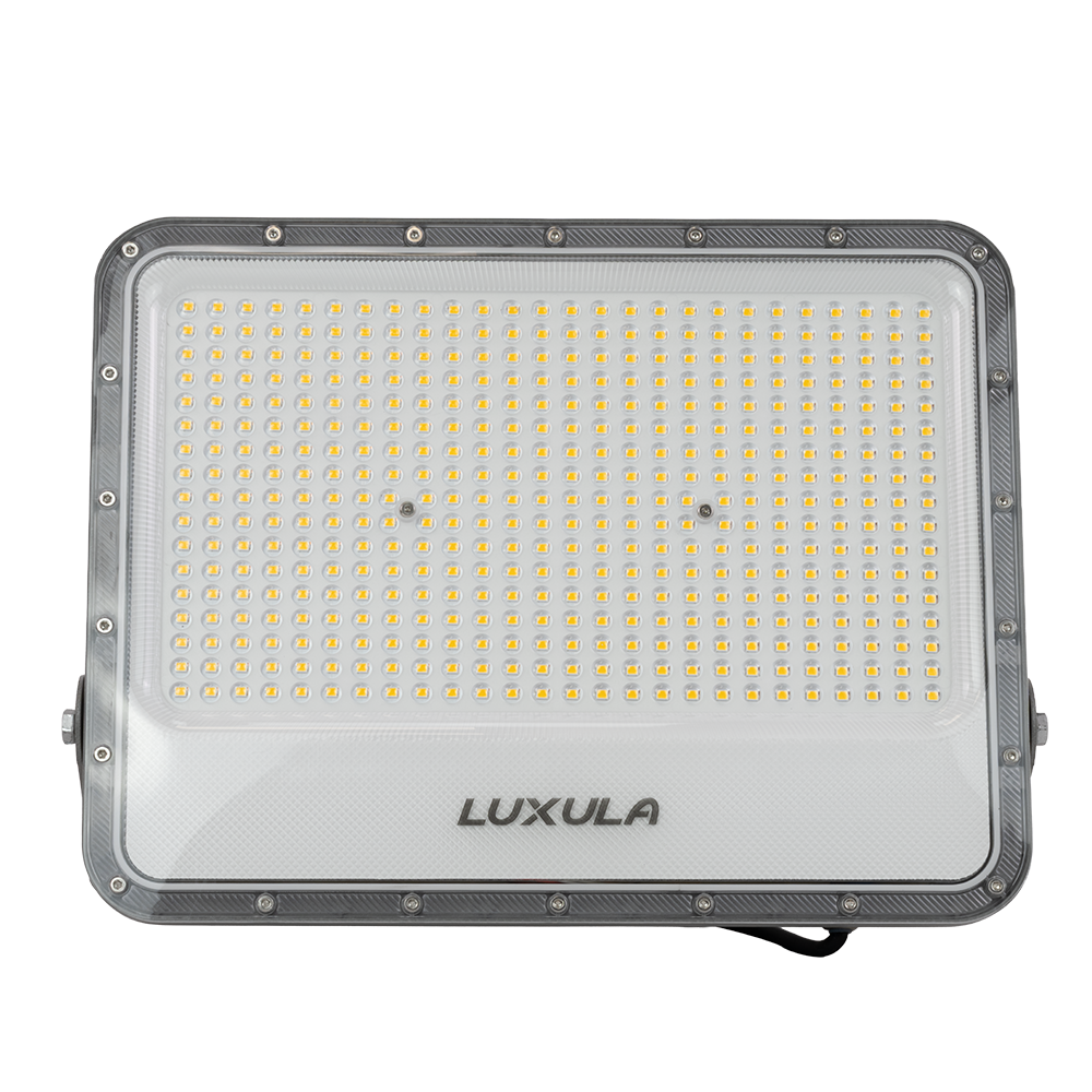 LED-Fluter, 300 W, 4000 K (neutralweiß), 37500 lm, grau, IP65.