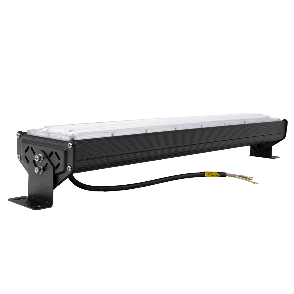 2er Pack LED-Hallenleuchte, linear, 100 W, 12000 lm, 5000 K (neutralweiß), IP65, EPISTAR LED, schwarz