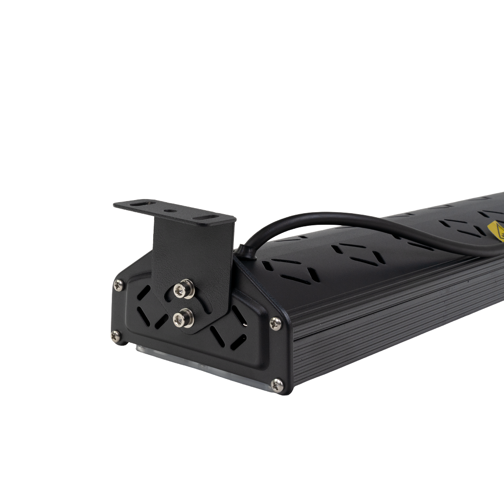 LED-Hallenleuchte, linear, 100 W, 12000 lm, 5000 K (neutralweiß), IP65, EPISTAR LED, schwarz