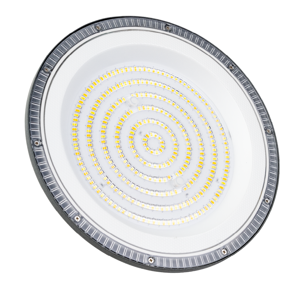 LED-HighBay, UFO, grau, 100 W, 10000 lm, CCT 3000-6500 K (warm-, neutral-, kaltweiß), IP65