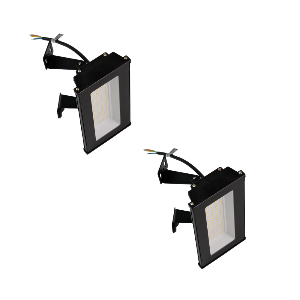 2er Pack LED-Hallenleuchte, linear, 50 W, 5000 lm, 4000 K (neutralweiß), IP65, schwarz.