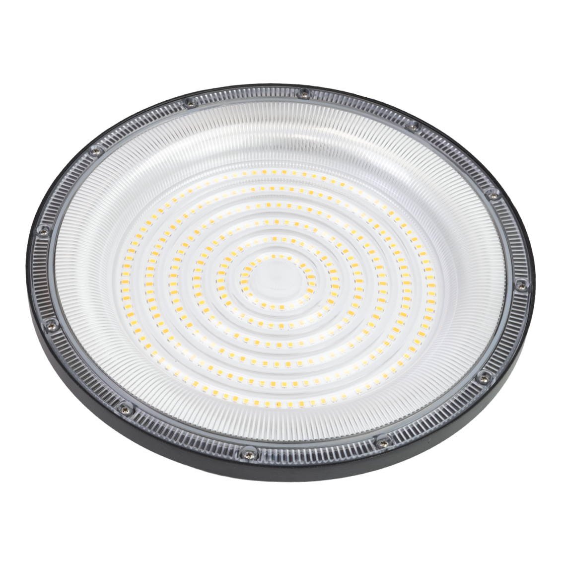 LED-HighBay, UFO, schwarz, 150 W, 15000 lm, 3CCT 3000-6500 K (warm-, neutral-, kaltweiß), IP65