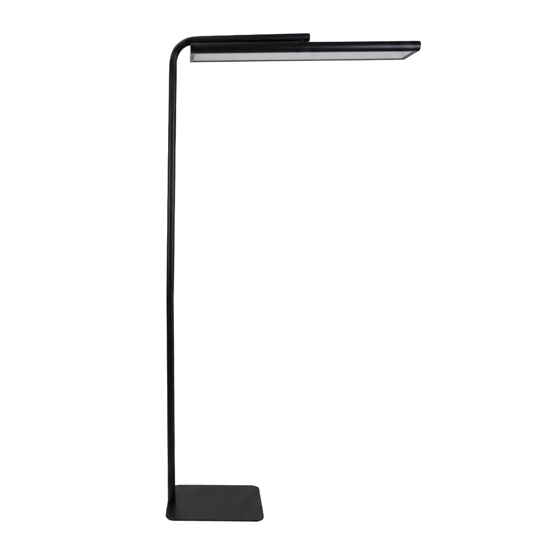 LED-Büro-Stehleuchte, Up/Down, UGR<16, CRI98, dimmbar, 60 W, 1700 x 840 x 250 mm, 3500 lm, schwarz