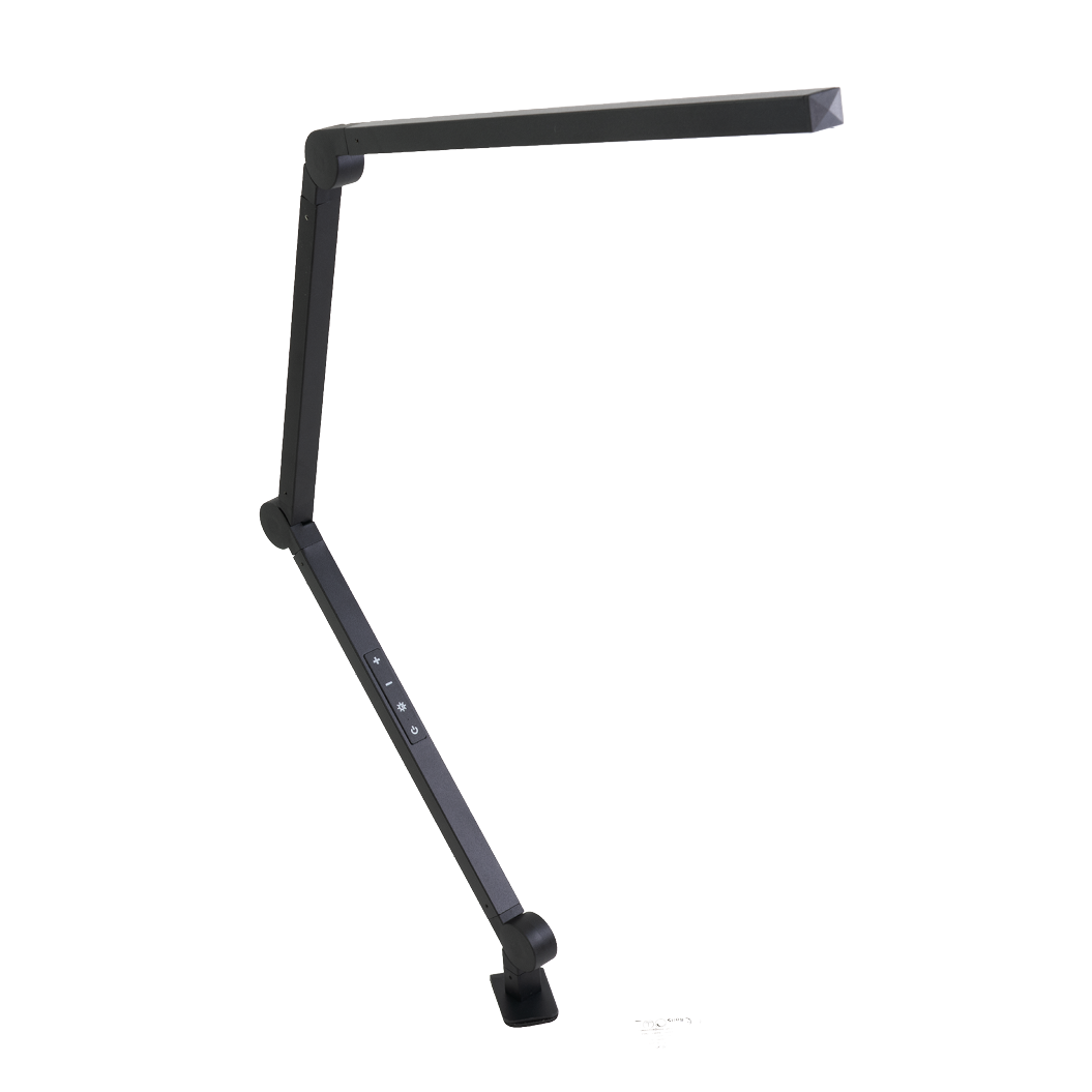 LED-Schreibtischlampe mit Clip, in Schwarz, dimmbar, 5 Farbtemperaturstufen, 10 W, 450 lm, klemm- und verstellbare Monitorlampe