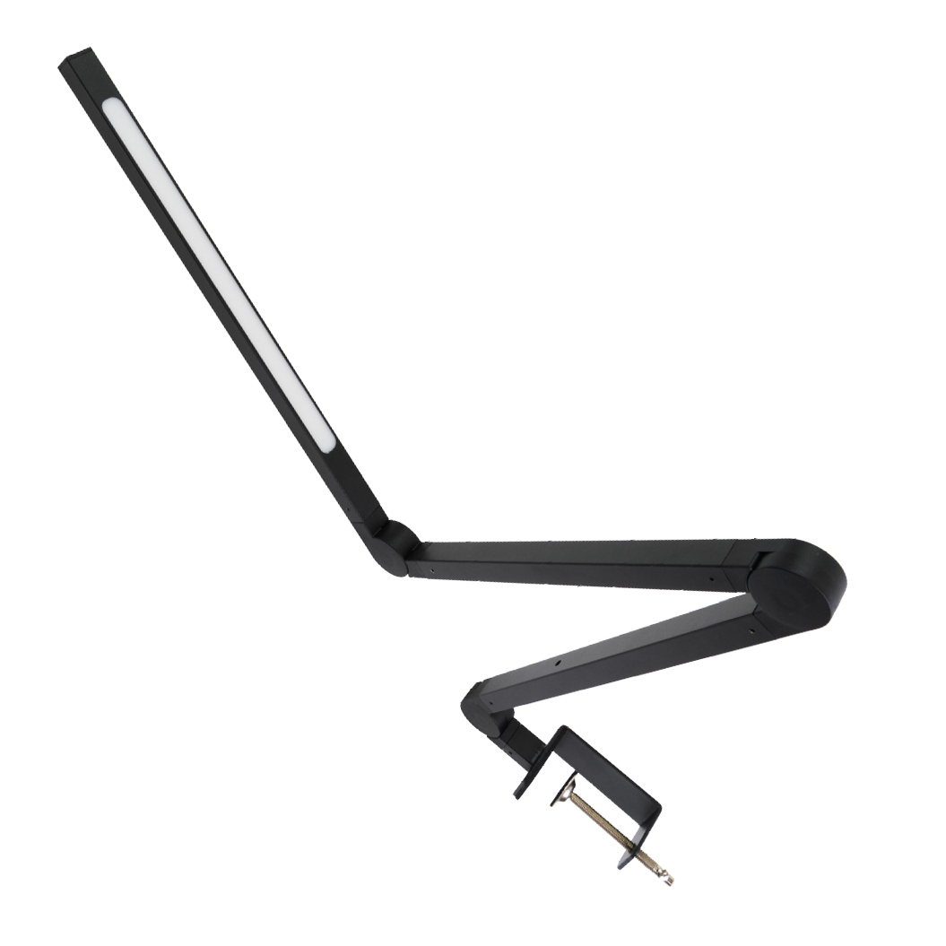 LED-Schreibtischlampe mit Clip, in Schwarz, dimmbar, 5 Farbtemperaturstufen, 10 W, 450 lm, klemm- und verstellbare Monitorlampe