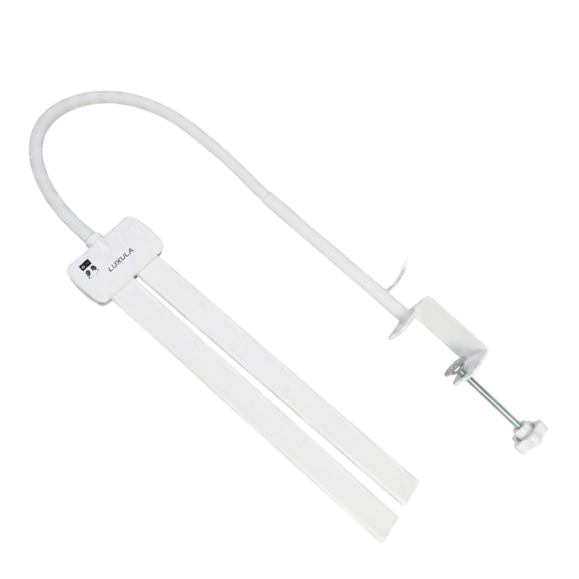 LED-Schreibtischlampe, Doppelkopf, in Weiß, dimmbar, 5 Farbtemperaturstufen, 18 W, 1100 lm, klemm- und voll verstellbare Monitor-/Tischlampe mit kotaktlosem Ein-/Ausschaltssensor