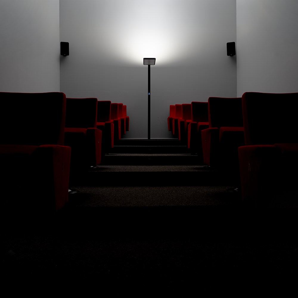 LED Büro-Stehleuchte, Up/Down, in Schwarz, 100 W, 7000 lm, 4000 K (neutralweiß), UGR<16, CRI98, dimmbar, RG0, Bridgelux LED