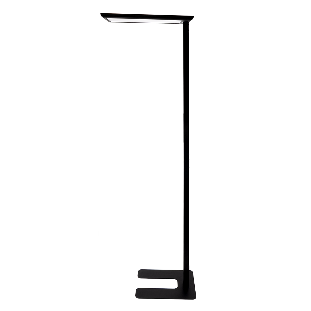 2er Pack LED Büro-Stehleuchte, Up/Down, schwarz, 100 W, 7000 lm, 4000 K (neutralweiß), UGR<16, CRI98, dimmbar, RG0, Bridgelux LED