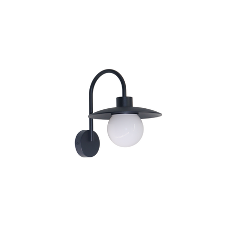 Elegante Wandleuchte, Innen/Außen, schwarz, E27 Fassung, IP54, Aluminium.