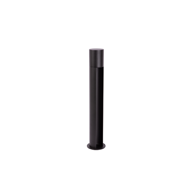 Edle Wegeleuchte, schwarz, GU10 Fassung, IP44, Aluminium, mit Erdspieß, Höhe 60 cm.