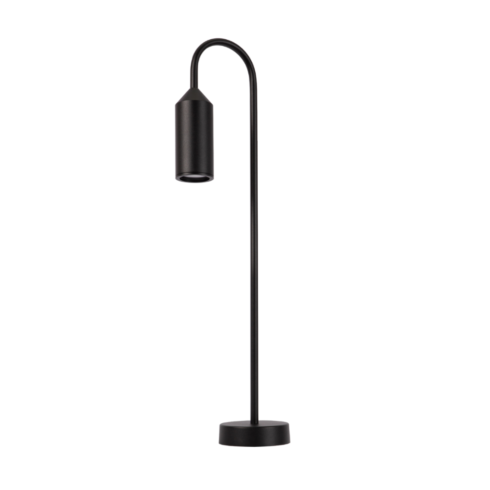Schöne Wegeleuchte, schwarz, GU10 Fassung, IP54, Aluminium, mit Erdspieß, Höhe 60 cm.