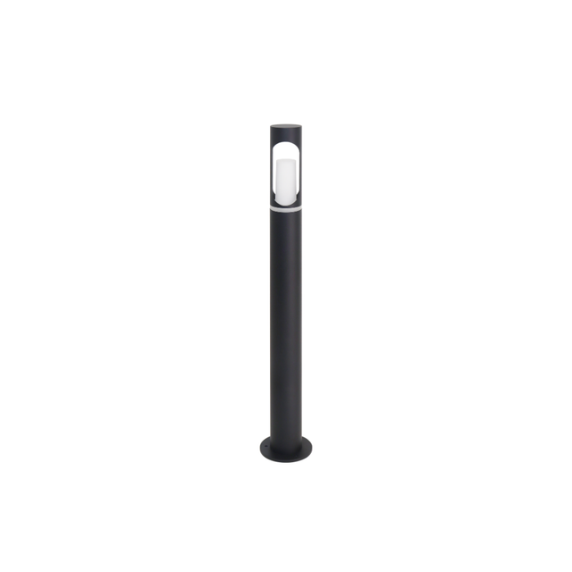 Zeitlose Wegeleuchte, schwarz, GU10 Fassung, IP44, Aluminium, mit Erdspieß, Höhe 60 cm.