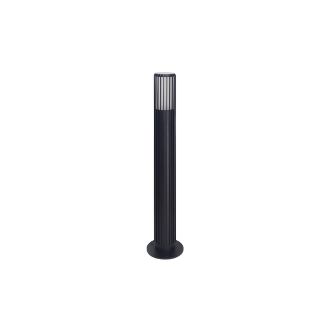 Moderne Wegeleuchte, schwarz, GU10 Fassung, IP44, Aluminium, mit Erdspieß, Höhe 56 cm.
