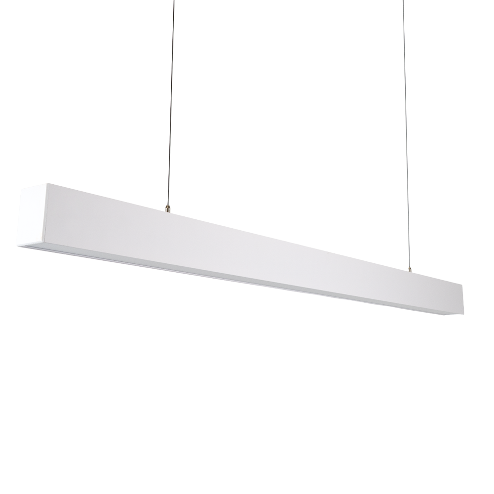 LED Büro-/Tresenleuchte, in Weiß, 120 cm, 40W, 4000 lm, 3000-6500 K (CCT), LIFUD Netzteil, erweiterbar, Aluminium