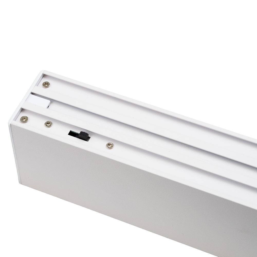 LED Büro-/Tresenleuchte, in Weiß, 120 cm, 40W, 4000 lm, 3000-6500 K (CCT), LIFUD Netzteil, erweiterbar, Aluminium