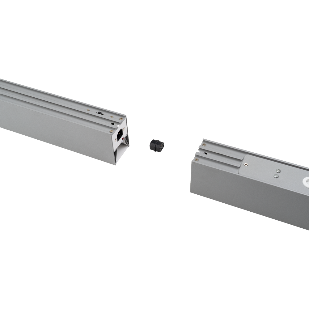 LED Büro-/Tresenleuchte, in Grau, 120 cm, 40W, 4000 lm, 3000-6500 K (CCT), LIFUD Netzteil, erweiterbar, Aluminium