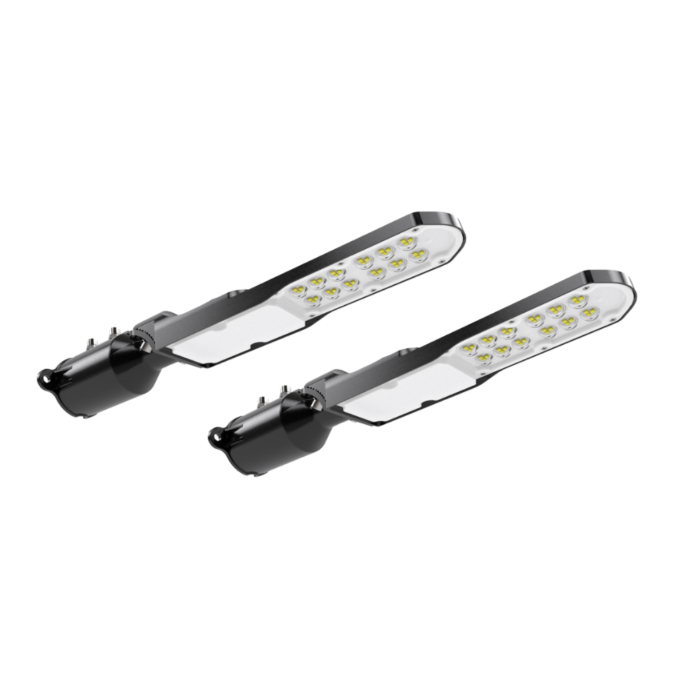 2er Pack LED Straßenleuchte, SLIM, 30 W, 3600 lm, 5000 K (neutralweiß), IP65, Wand- und Mastmontage.