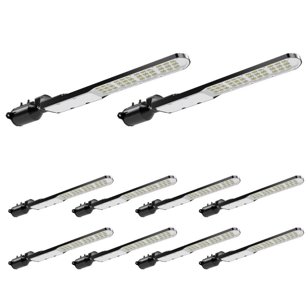 5er Pack LED Straßenleuchte, SLIM, 100 W, 12000 lm, 5000 K (neutralweiß), IP65, Wand- und Mastmontage.