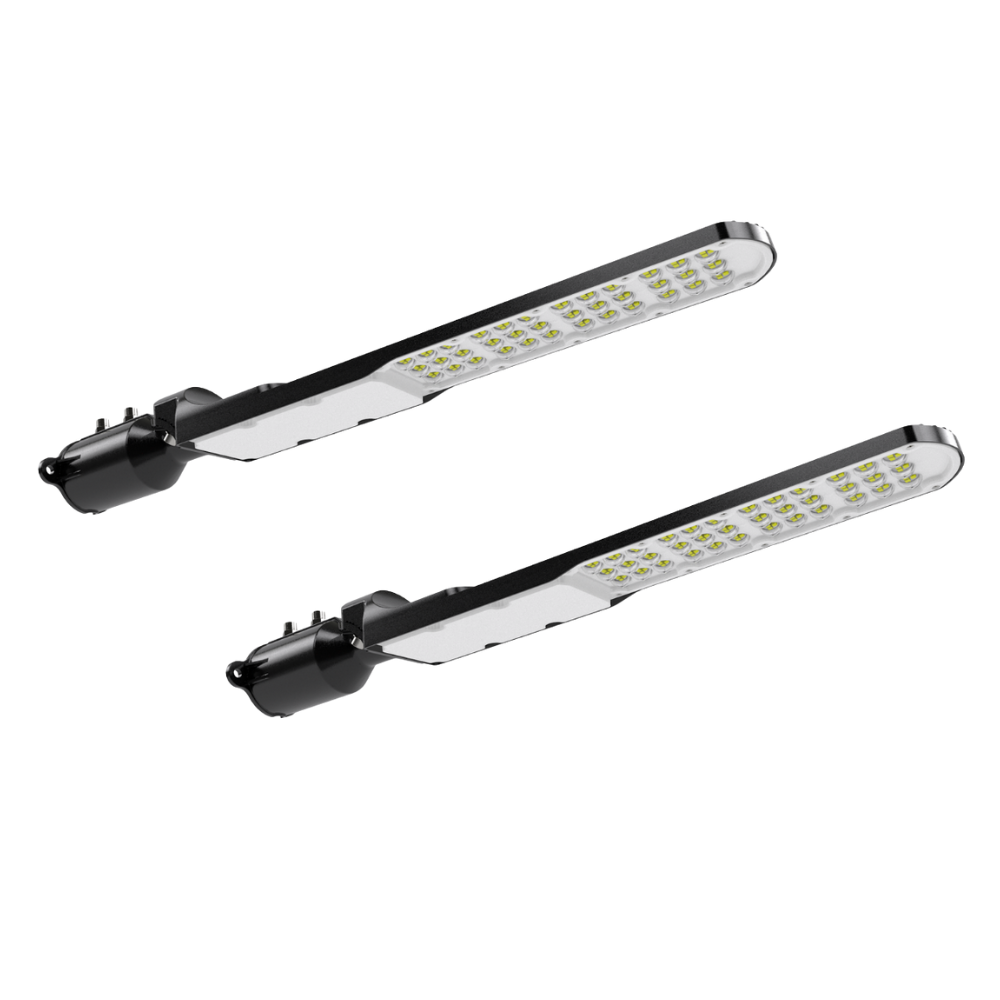2er Pack LED Straßenleuchte, SLIM, 100 W, 12000 lm, 5000 K (neutralweiß), IP65, Wand- und Mastmontage.