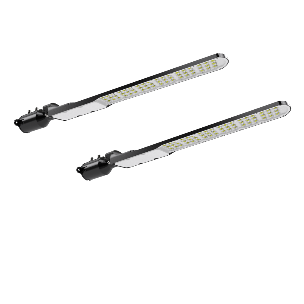 2er Pack LED Straßenleuchte, SLIM, 150 W, 18000 lm, 5000 K (neutralweiß), IP65, Wand- und Mastmontage.