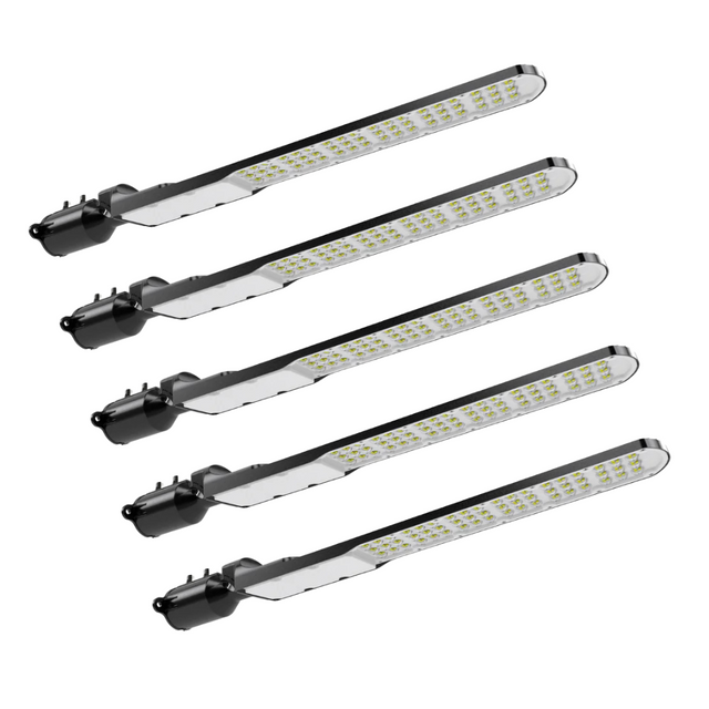5er Pack LED Straßenleuchte, SLIM, 150 W, 18000 lm, 5000 K (neutralweiß), IP65, Wand- und Mastmontage.