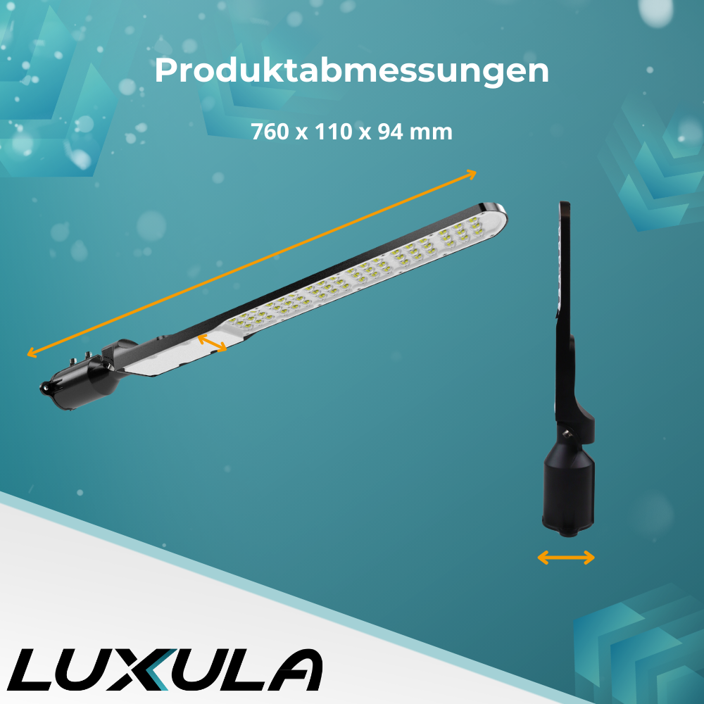 LED Straßenleuchte, SLIM, 150 W, 18000 lm, 5000 K (neutralweiß), IP65, Wand- und Mastmontage.