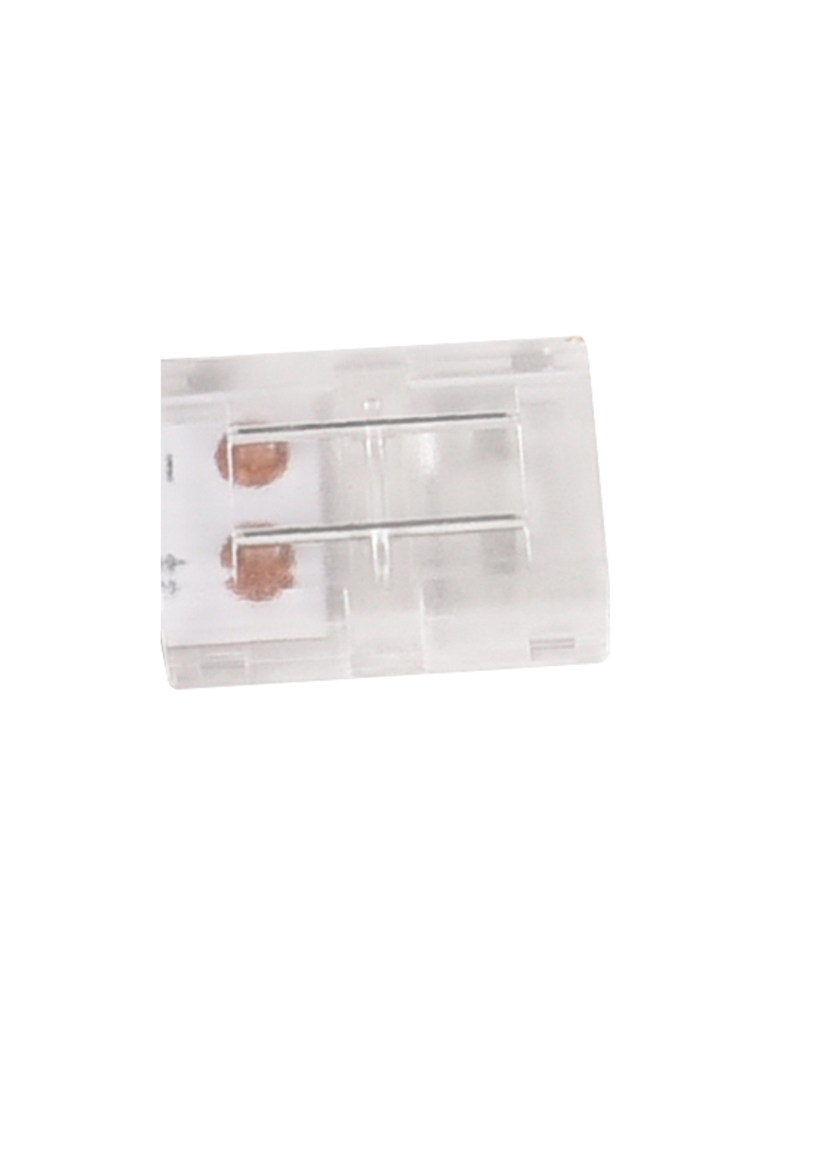LED-Streifen Verbinder, gerade, 2 polig, für 8 mm LED-Streifen geeignet.