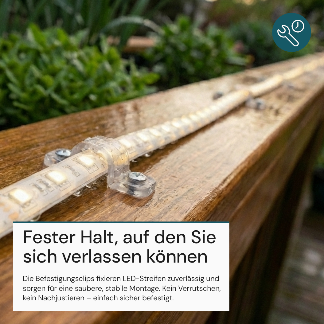 Befestigung Clips COB-Streifen, 10 mm.
