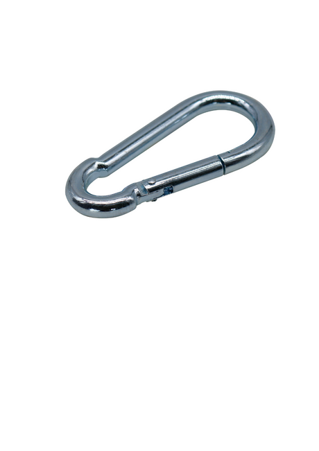 Karabinerhaken zum Aufhängen, Ø6.5x71x33.5 mm, max. 40 kg, Korrosionsgeschützt.