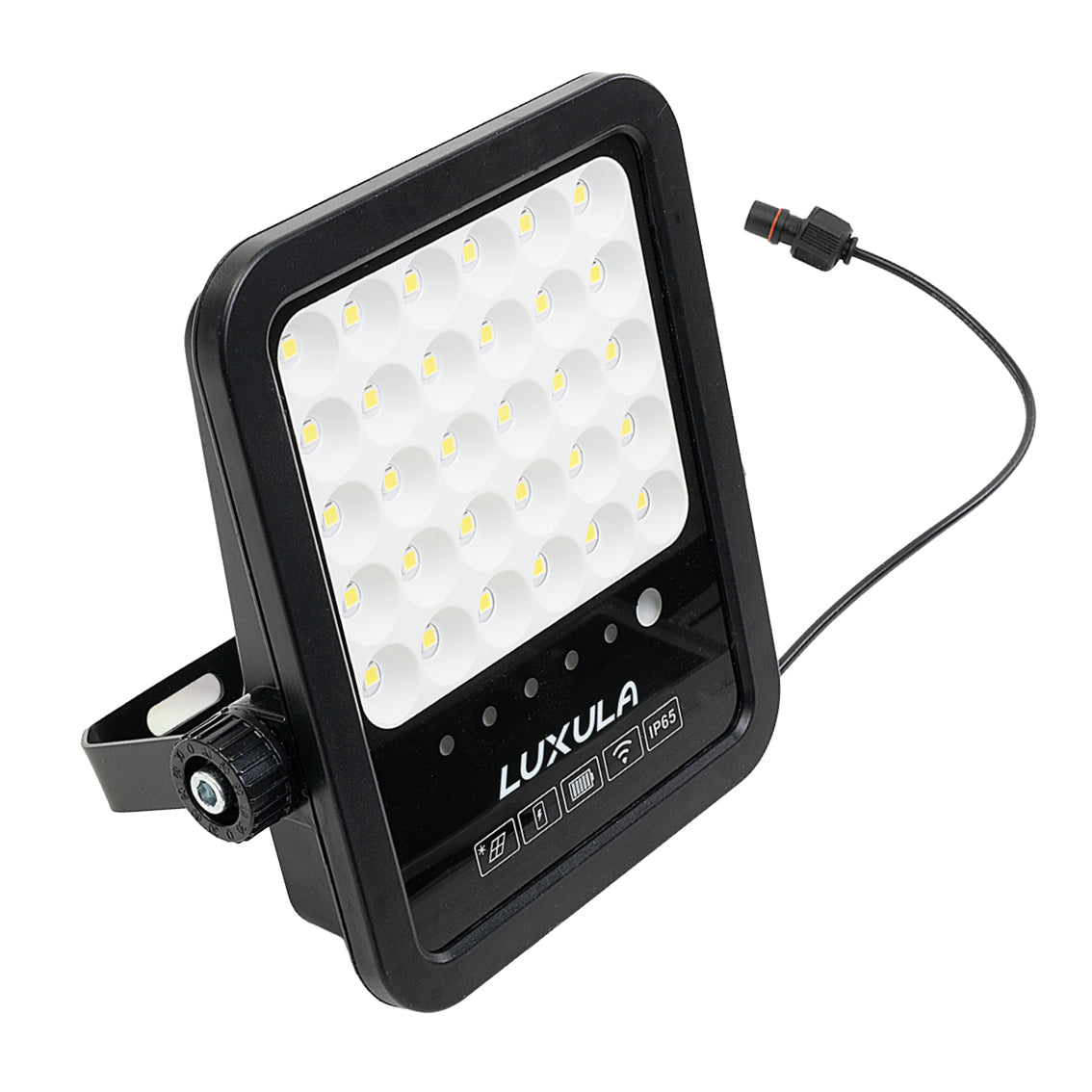 Solarstrahler, LED-Fluter, Solar mit Akku, 15W, 1650lm, 6500K, IP65, schwarz
