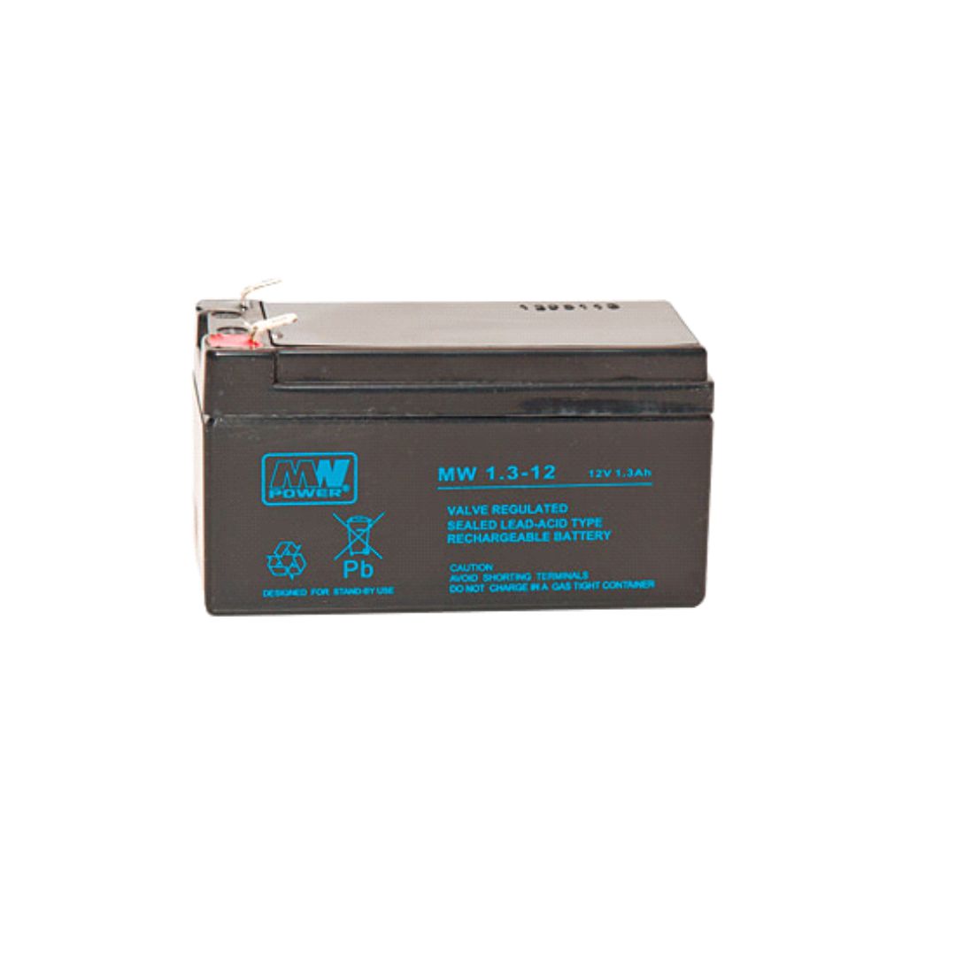 Blei-Vlies-Akku, 12 V, 1,3 Ah.