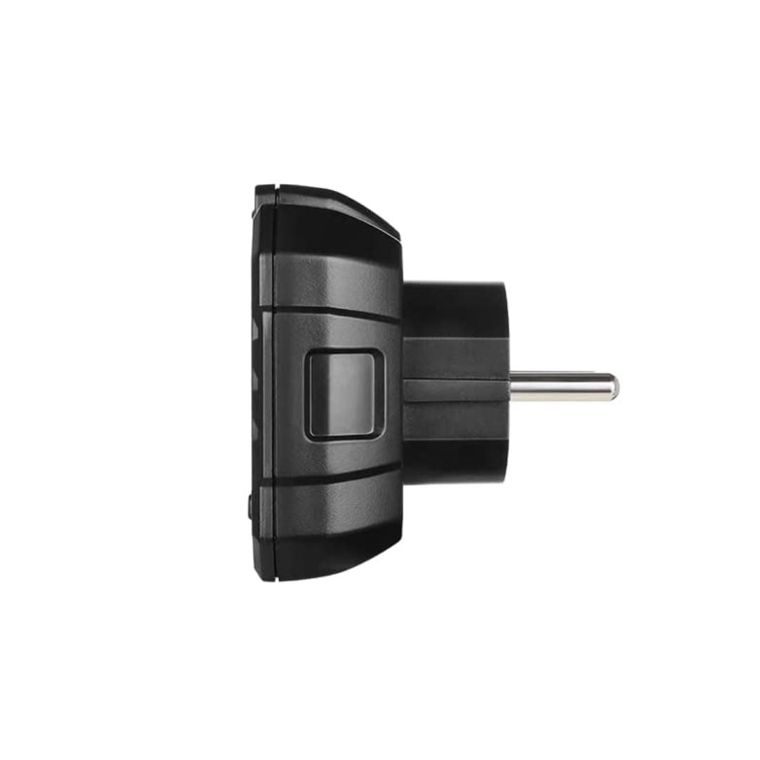 Steckdosentester mit RCD-Prüfung und umfangreichen LCD Display.