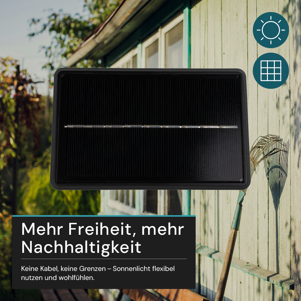 Solar LED Wandleuchte Außen, Up/Down, 3-flammig, 3 Lichtfarben einstellbar (CCT), IP54-wasserdicht, mit Akku, lange Leuchtdauer, Gartenleuchte
