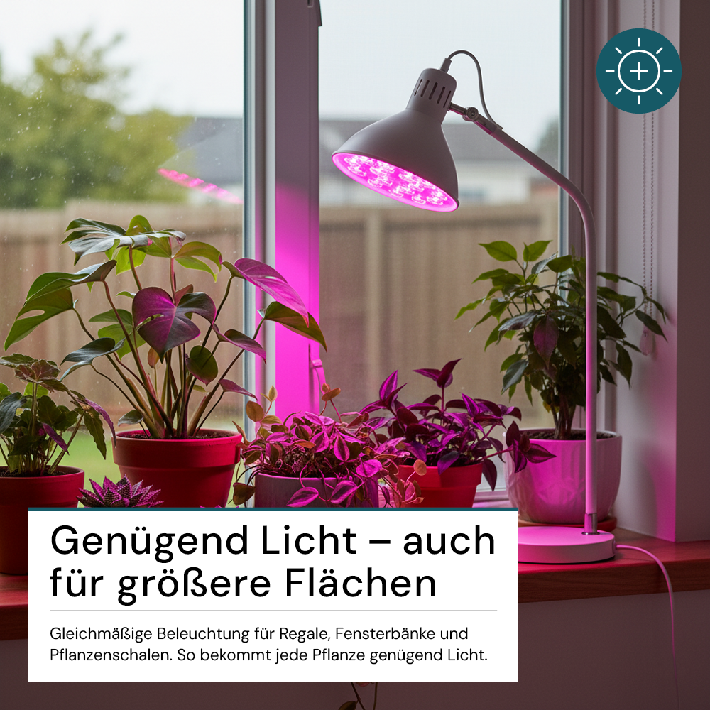 LED Pflanzenlampe E27, 18 W, Vollspektrum Grow Light, 322 μmol/m²/s bei 10 cm, für Keimung, Wachstum & Zimmerpflanzen, 1200 K (Warmweiß)