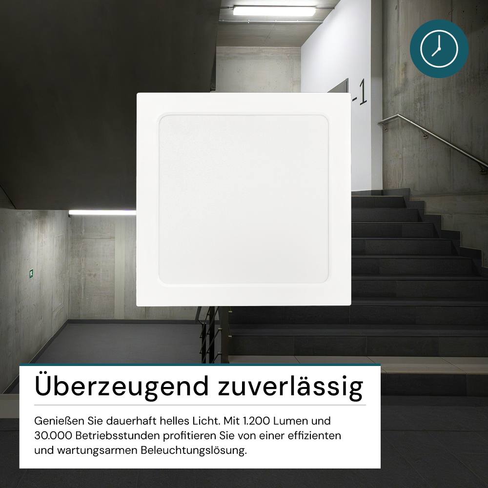 LED Aufbauleuchte in Weiß, 12 W, 230 V, IP44-geschützt, 1200 lm, Lichtfarbe einstellbar, 173x34 mm, Deckenleuchte mit Diffusor, Badezimmerlampe