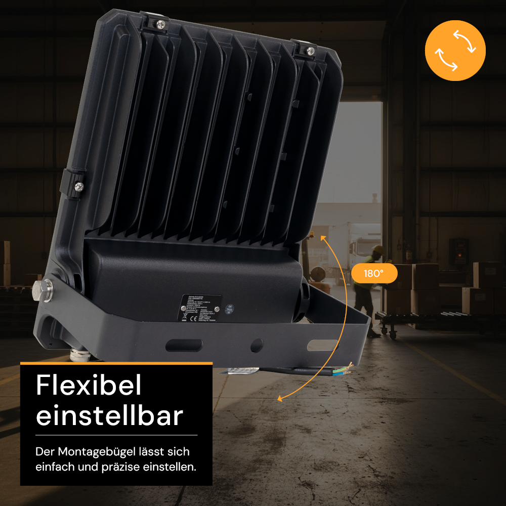 LED-Fluter PRO, 100 W, 4000 K (neutralweiß), 13000 lm, IP65, Lifud, LUMILEDS