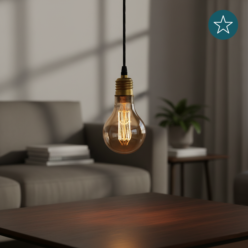 LED Filament Leuchtmittel, Vintage Dekoleuchte, Bulb A60, E27, 2.3W, 65lm, 1800K, dimmbar