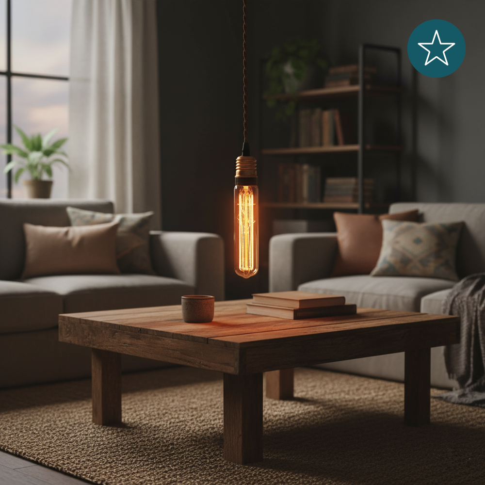 LED Filament Leuchtmittel, Vintage Dekoleuchte, Röhre T30, E27, 2.3W, 65lm, 1800K, dimmbar