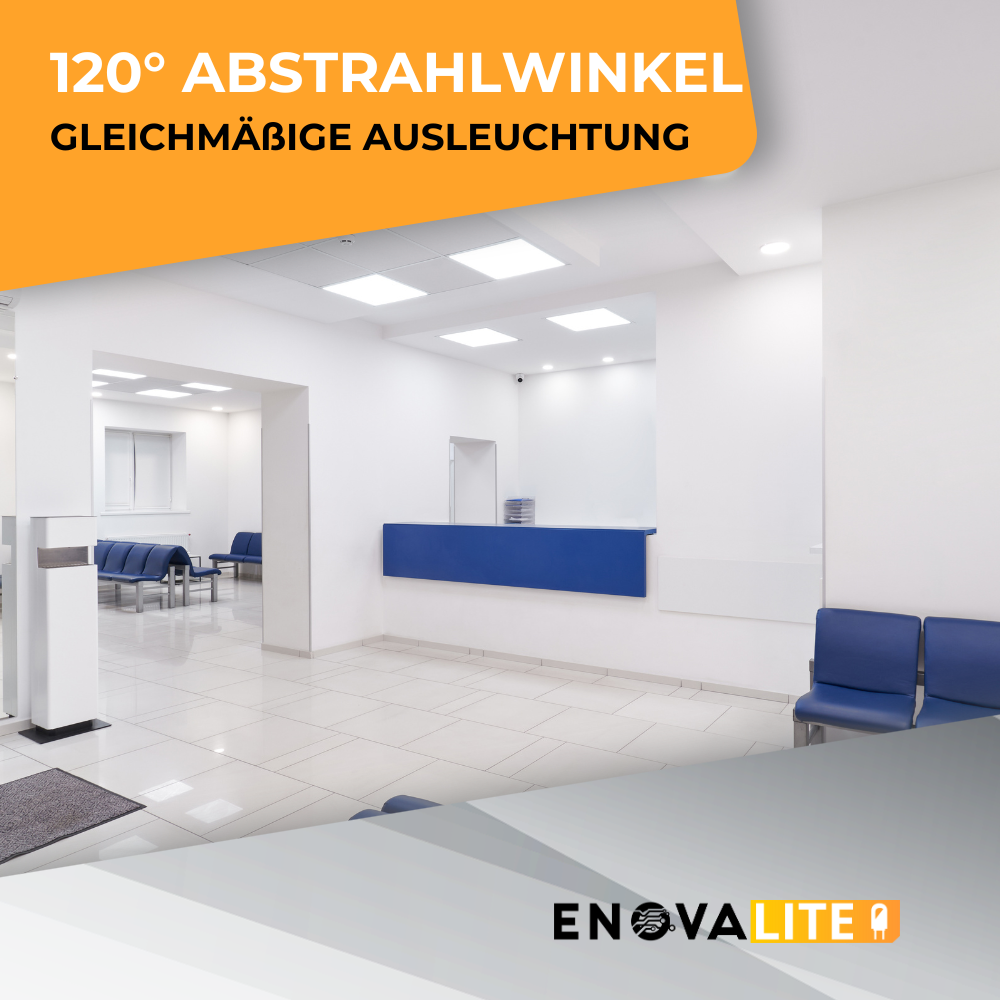 4er Pack LED Panel, 62x62 cm, 36 W, 3600 lm, Rasterdeckenleuchte, 4000 K, inkl Philips Netzteil.