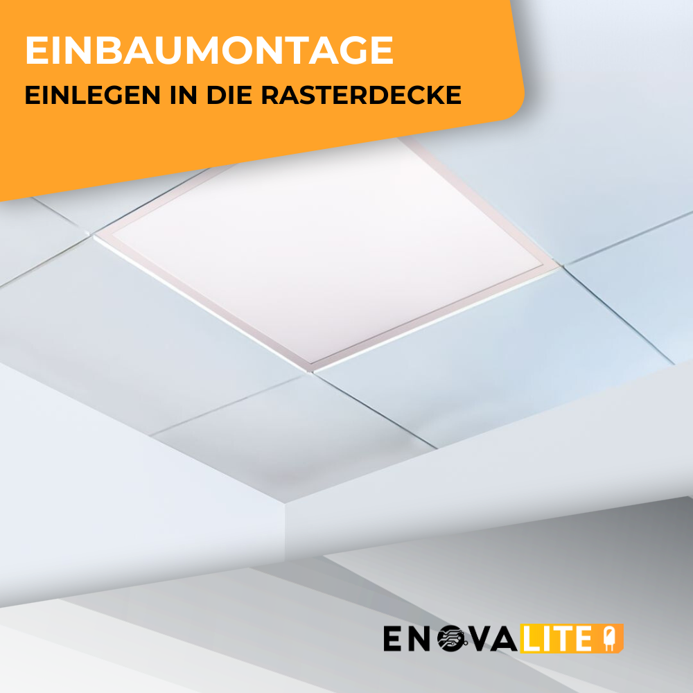 4er Pack LED Panel, 62x62 cm, 36 W, 3600 lm, 3000 K,Philips Driver.