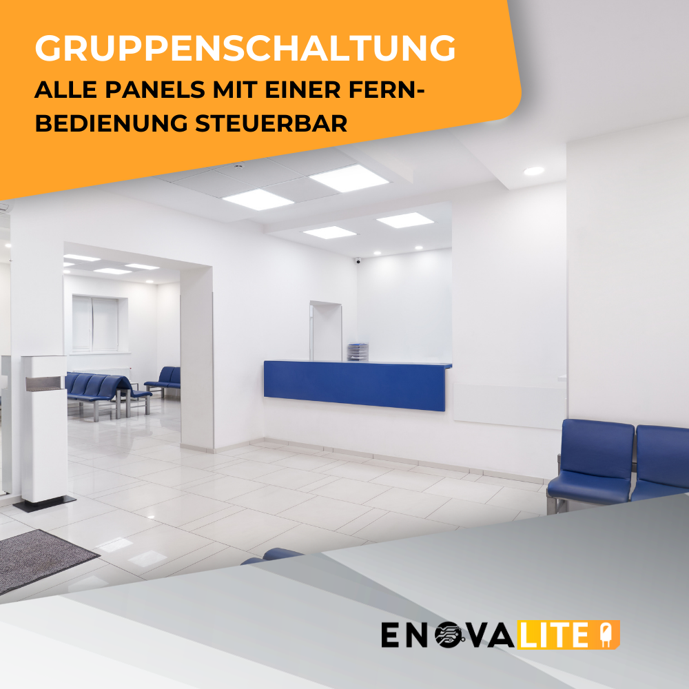 LED CCT Panel Set mit Fernbedienung und Aufbaurahmen, 120x30 cm, 36 W, 3600 lm.