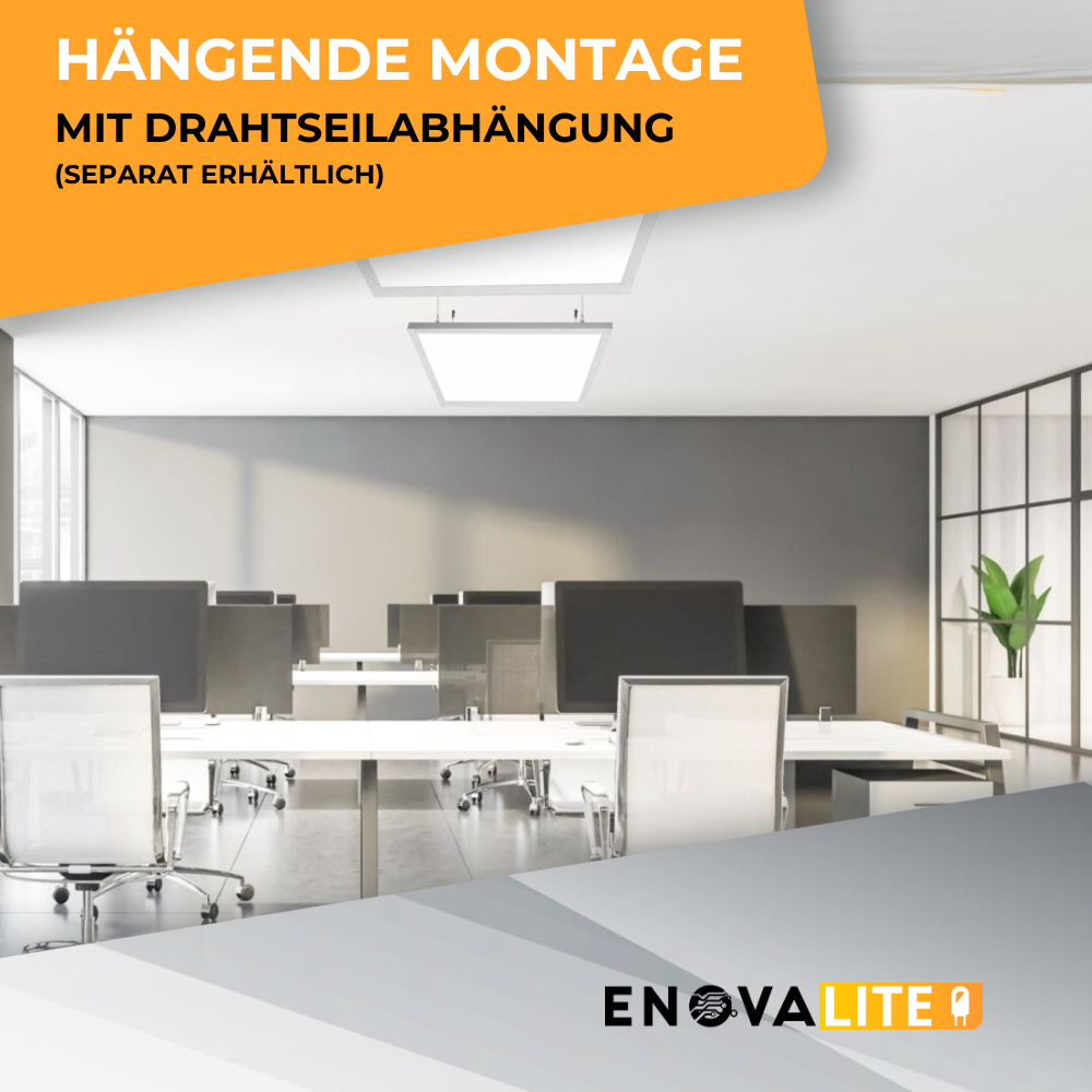 LED Panel, 62x62 cm, 36 W, 3600 lm, Rasterleuchte, 4000 K, inkl Philips Netzteil.