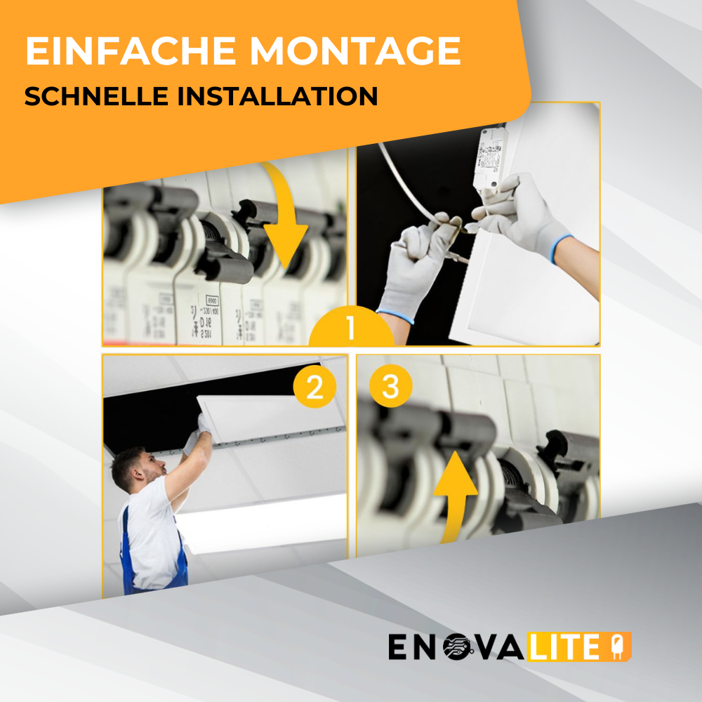 5er Pack LED CCT Panel mit Fernbedienung, 120x30 cm, 36 W, 3600 lm.