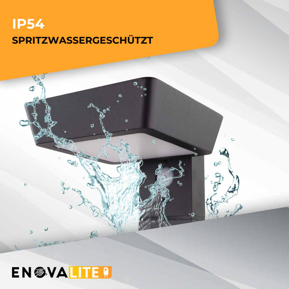 Solar Wegeleuchte mit PIR Sensor, eckig, 3000 K (warmweiß), 12 Stunden Leuchtzeit, 3 Lichtmodi, IP54-Wasserdicht, aus hochwertigem Aluminium.